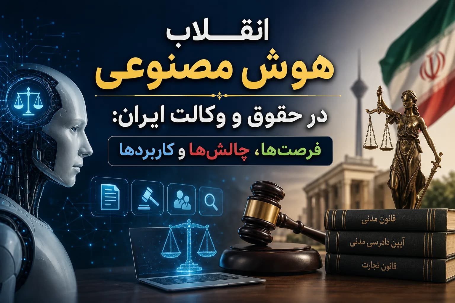 انقلاب هوش مصنوعی در حقوق و وکالت ایران: فرصتها، چالشها و کاربردها