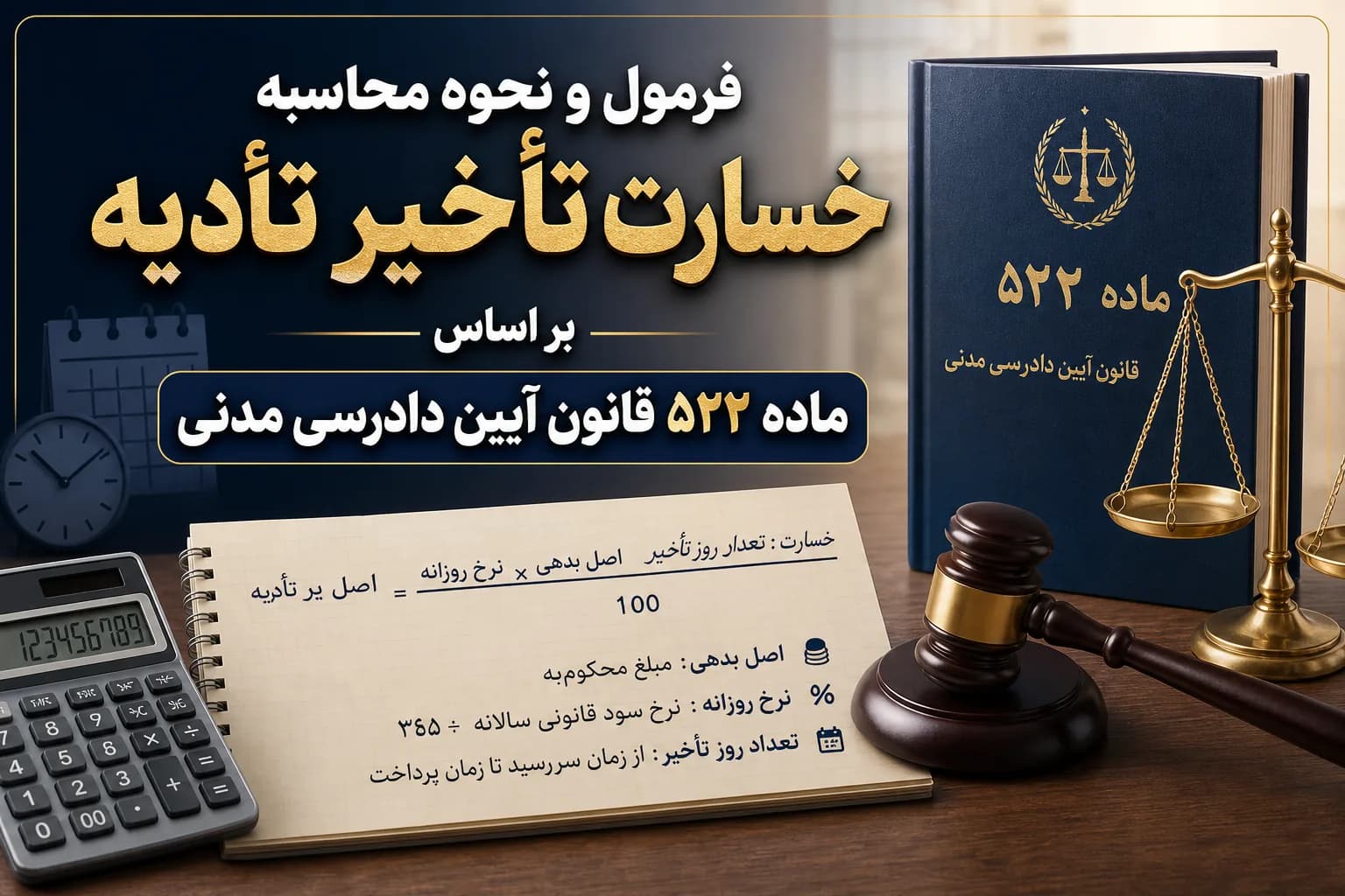 محاسبه خسارت تأخیر تأدیه در سال ۱۴۰۵؛ فرمول و جدول شاخص بانک مرکزی