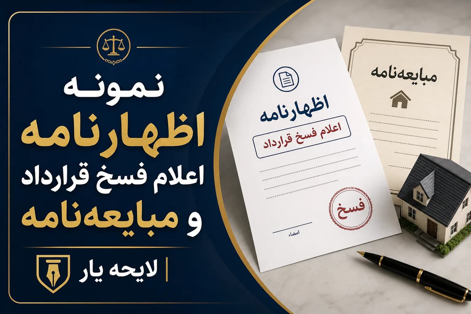 راهنمای کامل و نمونه اظهارنامه اعلام فسخ قرارداد و مبایعهنامه (اعمال خیار قانونی)