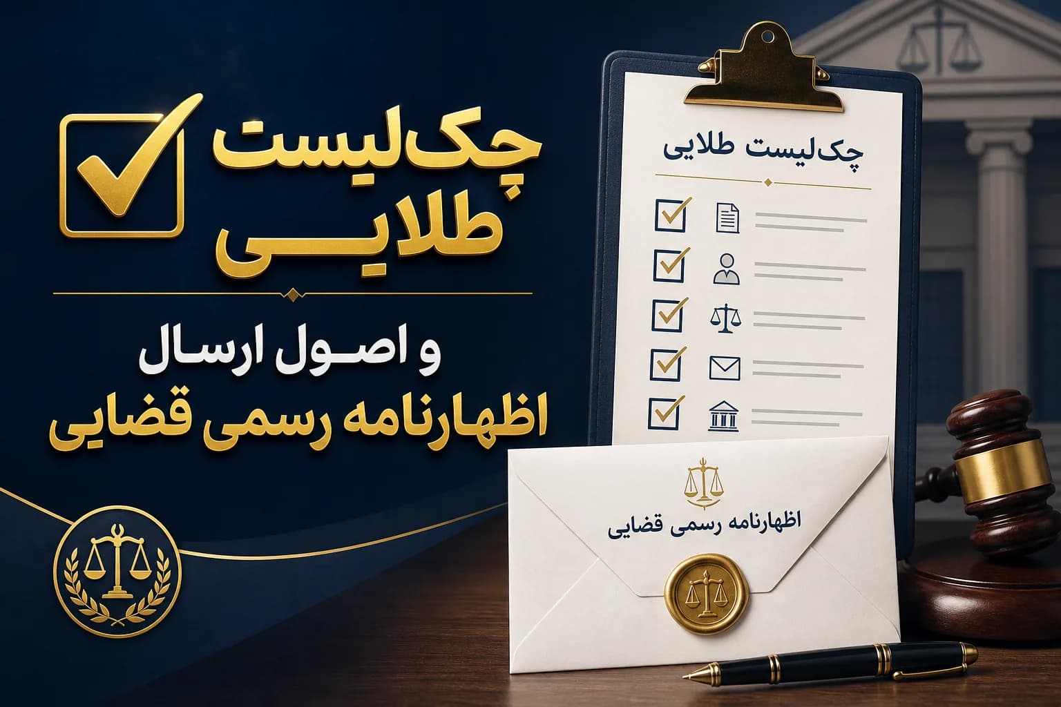 چکلیست طلایی و اصول ارسال اظهارنامه رسمی قضایی